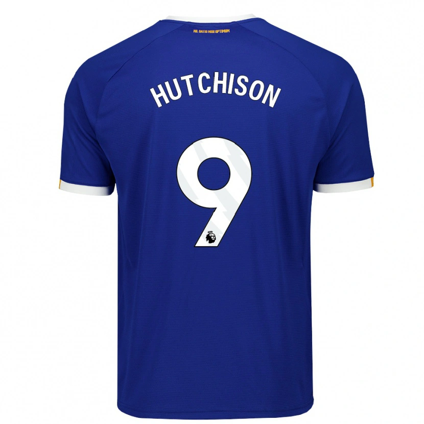 Danxen Dames Kai Hutchison #9 Blauw Wit Geel Thuisshirt Thuistenue 2026/27 T-Shirt België