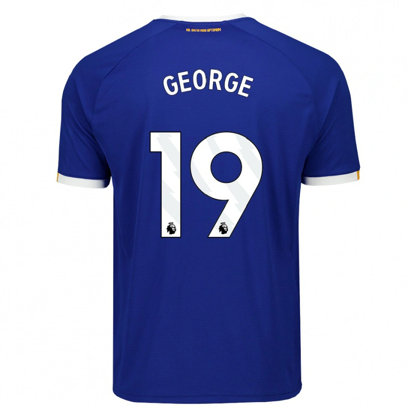 Danxen Dames Tyrique George #19 Blauw Wit Geel Thuisshirt Thuistenue 2026/27 T-Shirt België