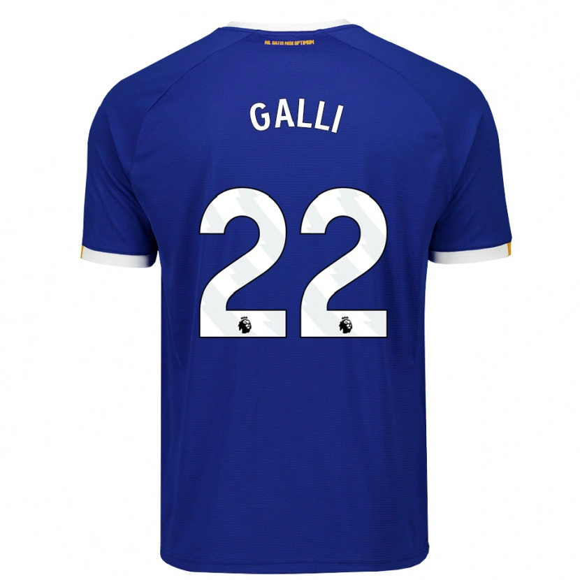 Danxen Dames Aurora Galli #22 Blauw Wit Geel Thuisshirt Thuistenue 2026/27 T-Shirt België