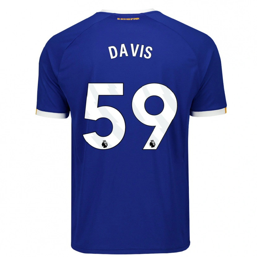 Danxen Dames Luca Davis #59 Blauw Wit Geel Thuisshirt Thuistenue 2026/27 T-Shirt België