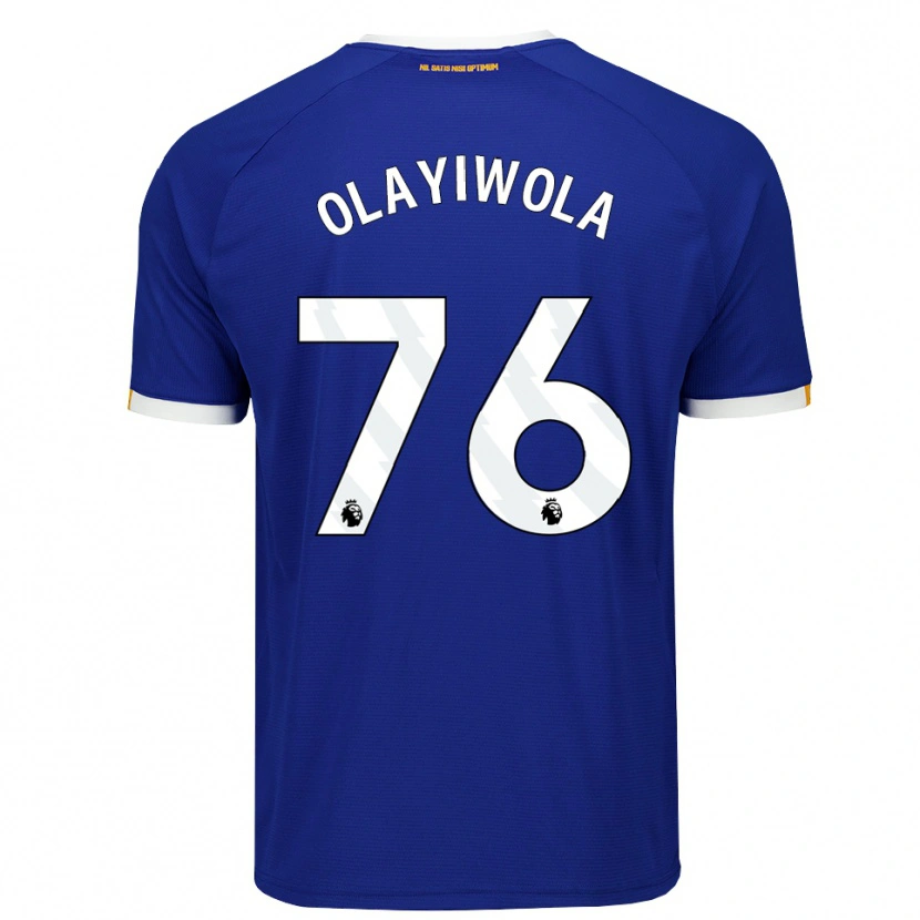 Danxen Dames Malik Olayiwola #76 Blauw Wit Geel Thuisshirt Thuistenue 2026/27 T-Shirt België