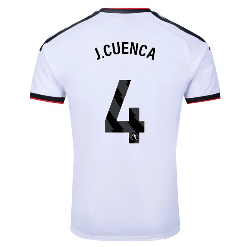 Danxen Dames Jorge Cuenca #4 Wit Zwart Rood Thuisshirt Thuistenue 2026/27 T-Shirt België