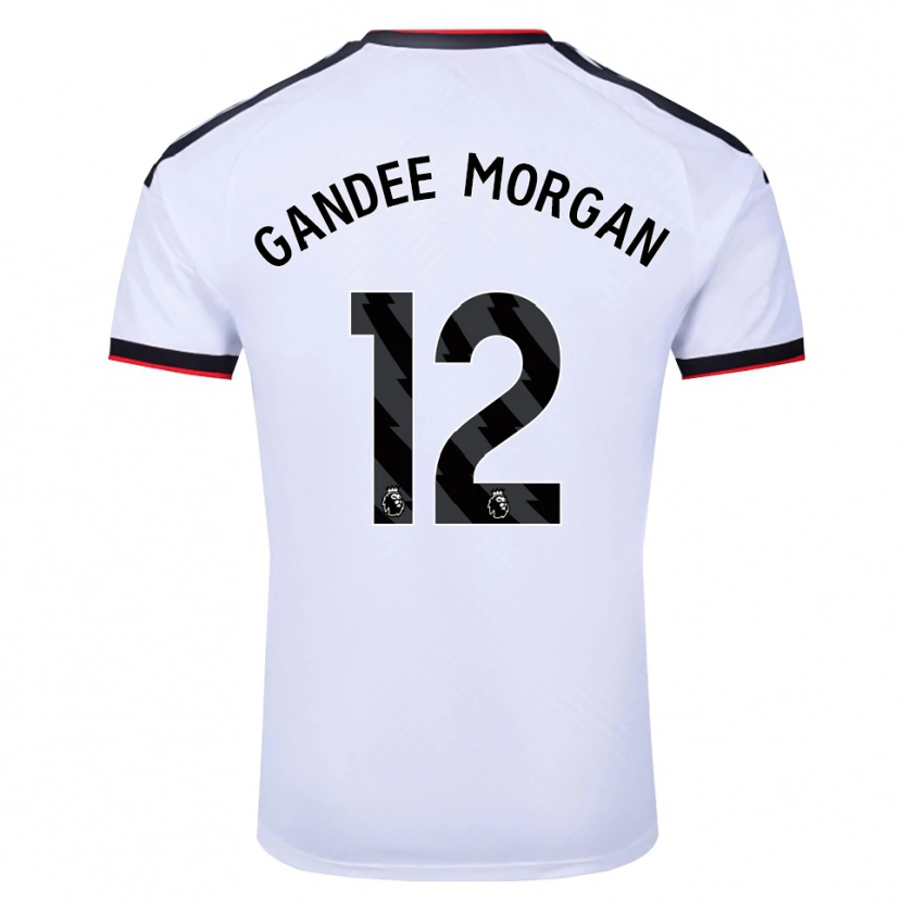 Danxen Dames Stella Gandee Morgan #12 Wit Zwart Rood Thuisshirt Thuistenue 2026/27 T-Shirt België