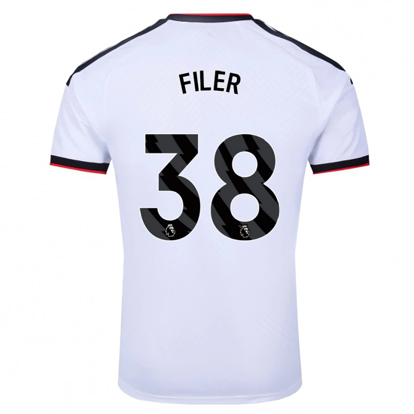 Danxen Dames Maddie Filer #38 Wit Zwart Rood Thuisshirt Thuistenue 2026/27 T-Shirt België