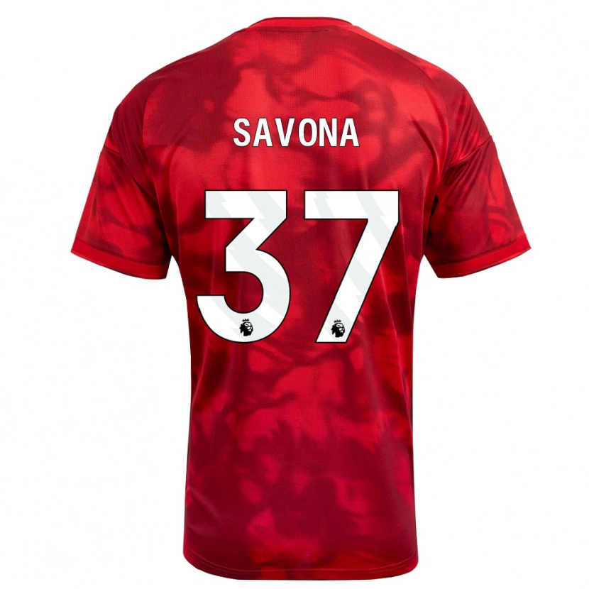 Danxen Dames Nicolò Savona #37 Krimson Wit Thuisshirt Thuistenue 2026/27 T-Shirt België