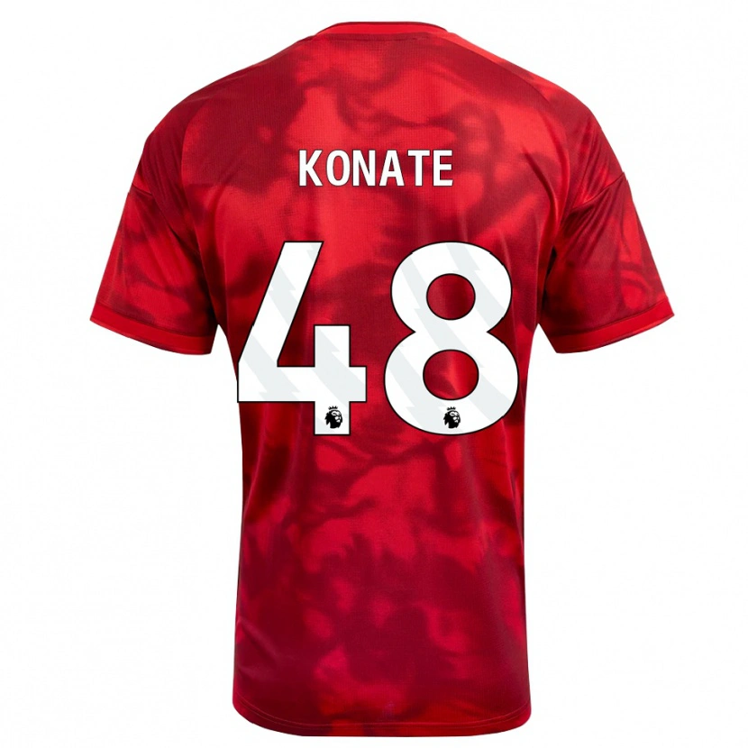 Danxen Dames Ateef Konaté #48 Krimson Wit Thuisshirt Thuistenue 2026/27 T-Shirt België