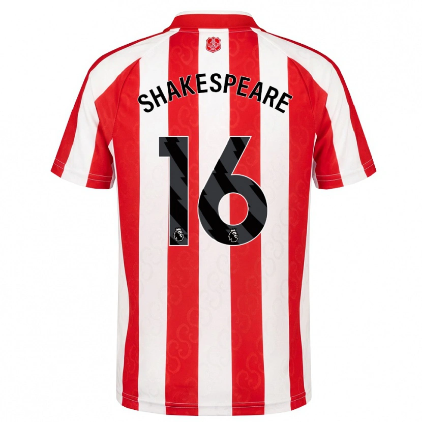 Danxen Dames Caleb Shakespeare #16 Rood Wit Zwart Thuisshirt Thuistenue 2026/27 T-Shirt België