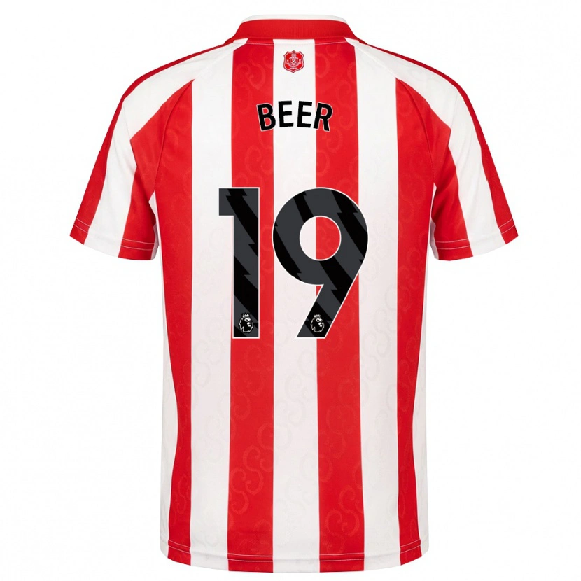 Danxen Dames Megan Beer #19 Rood Wit Zwart Thuisshirt Thuistenue 2026/27 T-Shirt België