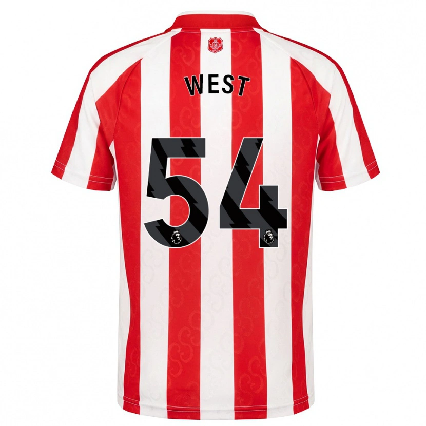 Danxen Dames Ella West #54 Rood Wit Zwart Thuisshirt Thuistenue 2026/27 T-Shirt België