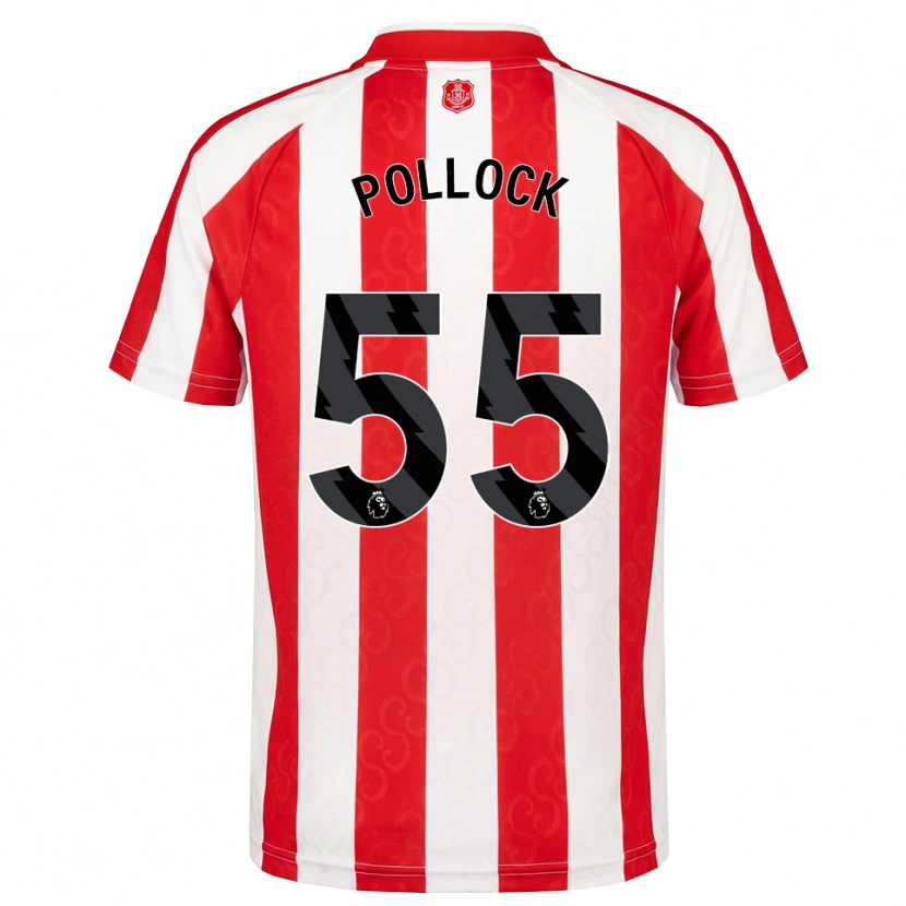 Danxen Dames Alfie Pollock #55 Rood Wit Zwart Thuisshirt Thuistenue 2026/27 T-Shirt België