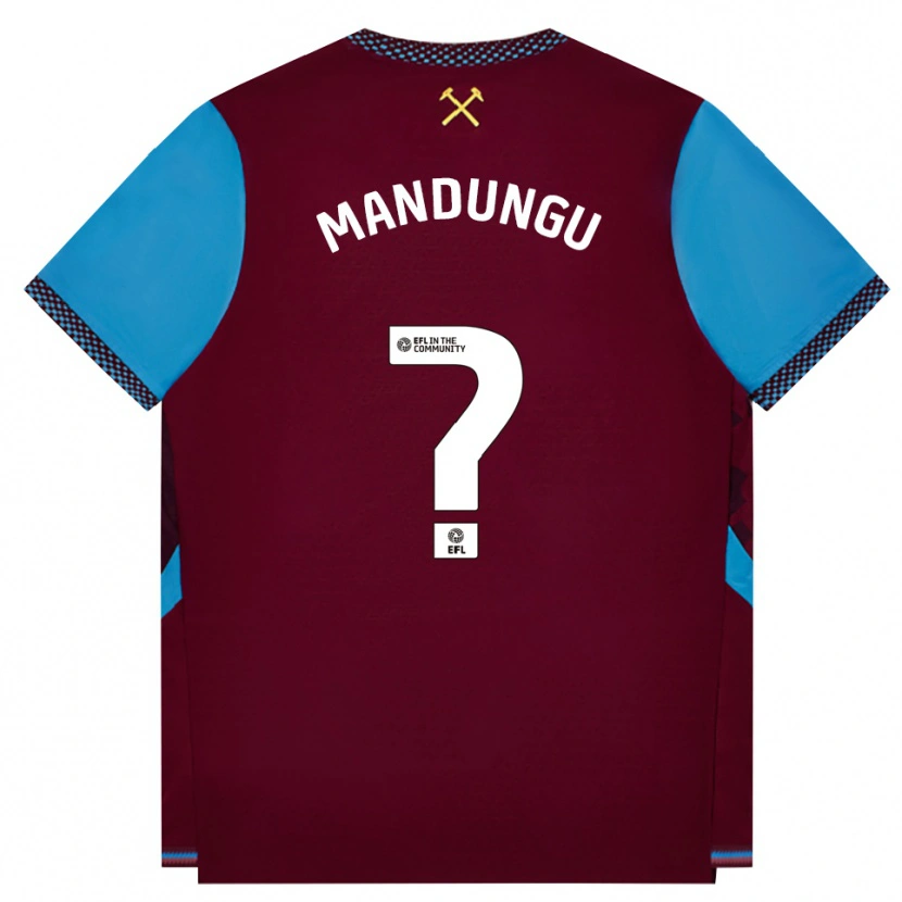 Danxen Dames Christlife Mandungu #0 Bordeaux Korenbloemblauw Thuisshirt Thuistenue 2026/27 T-Shirt België