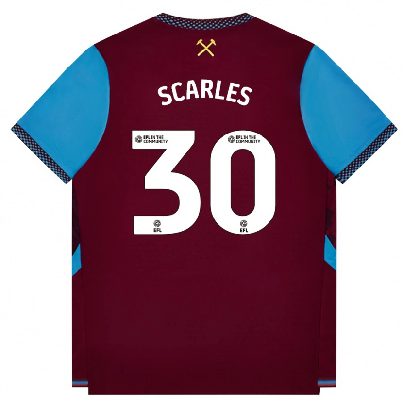 Danxen Dames Oliver Scarles #30 Bordeaux Korenbloemblauw Thuisshirt Thuistenue 2026/27 T-Shirt België