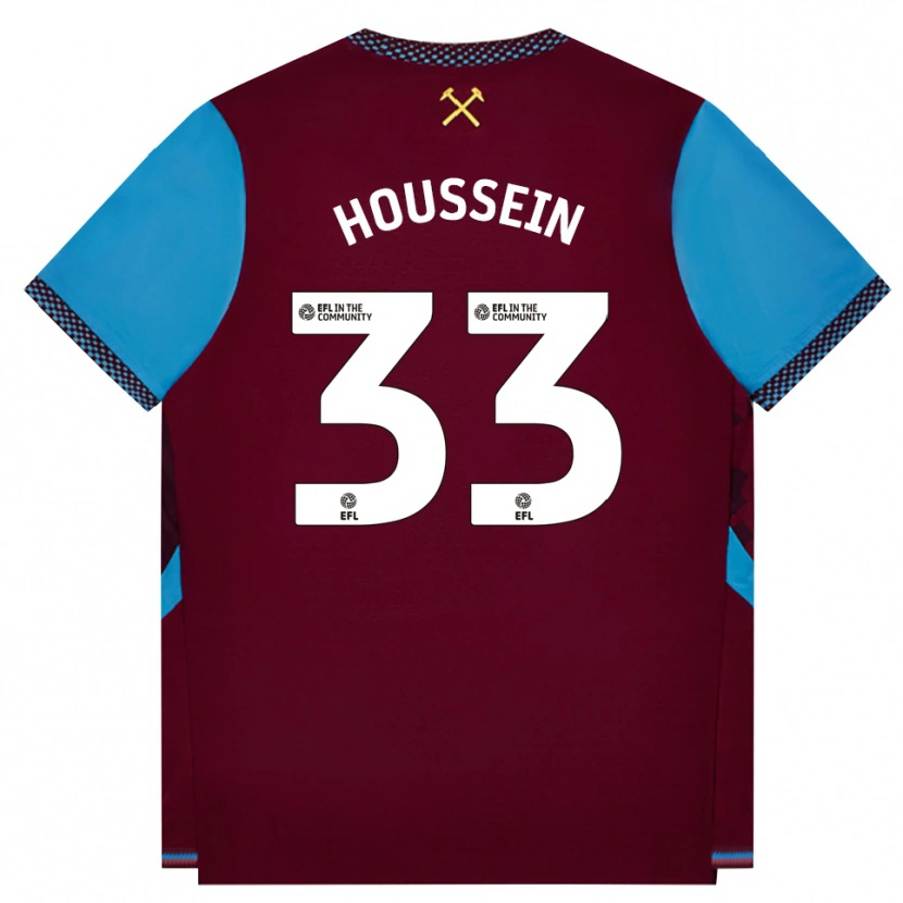 Danxen Dames Halle Houssein #33 Bordeaux Korenbloemblauw Thuisshirt Thuistenue 2026/27 T-Shirt België