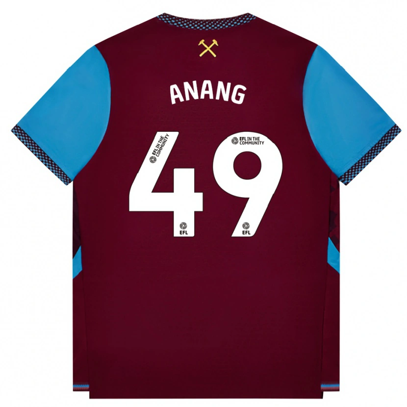 Danxen Dames Joseph Anang #49 Bordeaux Korenbloemblauw Thuisshirt Thuistenue 2026/27 T-Shirt België