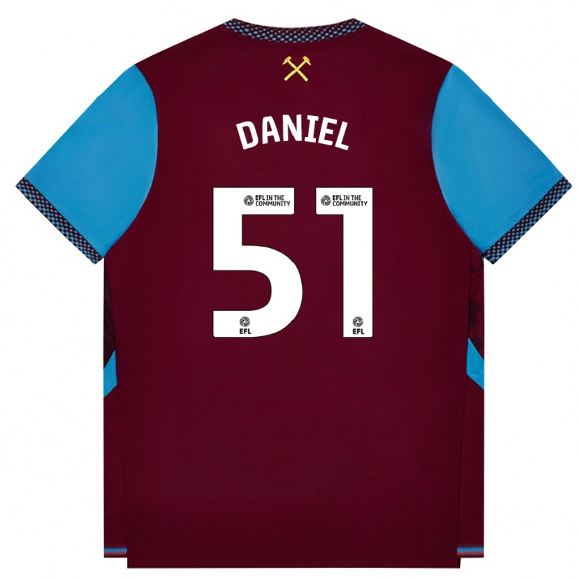 Danxen Dames Daniel Chesters #51 Bordeaux Korenbloemblauw Thuisshirt Thuistenue 2026/27 T-Shirt België