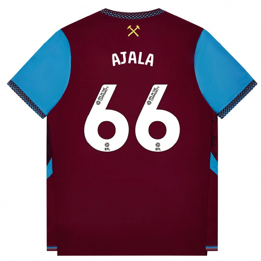 Danxen Dames Joshua Ajala #66 Bordeaux Korenbloemblauw Thuisshirt Thuistenue 2026/27 T-Shirt België