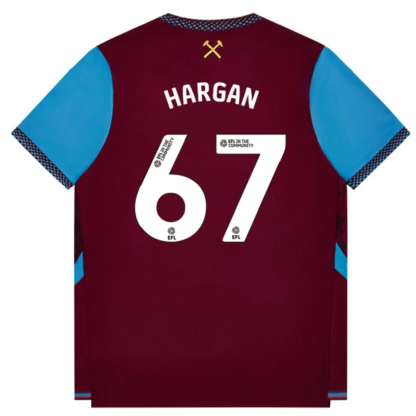 Danxen Dames Riley Hargan #67 Bordeaux Korenbloemblauw Thuisshirt Thuistenue 2026/27 T-Shirt België