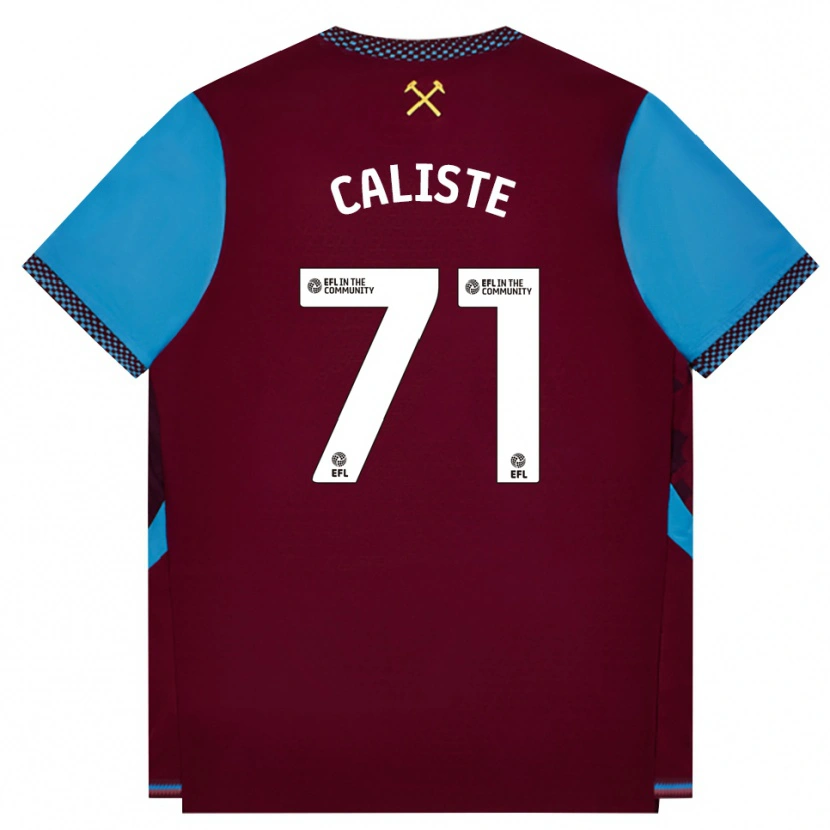 Danxen Dames Gabriel Caliste #71 Bordeaux Korenbloemblauw Thuisshirt Thuistenue 2026/27 T-Shirt België