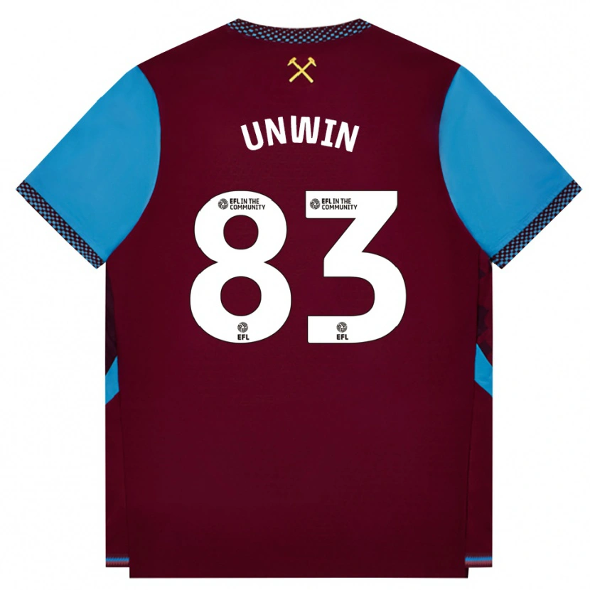 Danxen Dames Jonathan Unwin #83 Bordeaux Korenbloemblauw Thuisshirt Thuistenue 2026/27 T-Shirt België