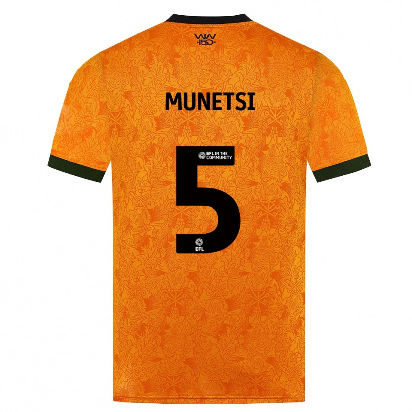 Danxen Dames Marshall Munetsi #5 Oranje Zwart Thuisshirt Thuistenue 2026/27 T-Shirt België