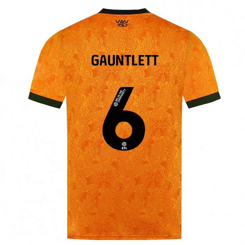 Danxen Dames Maz Gauntlett #6 Oranje Zwart Thuisshirt Thuistenue 2026/27 T-Shirt België