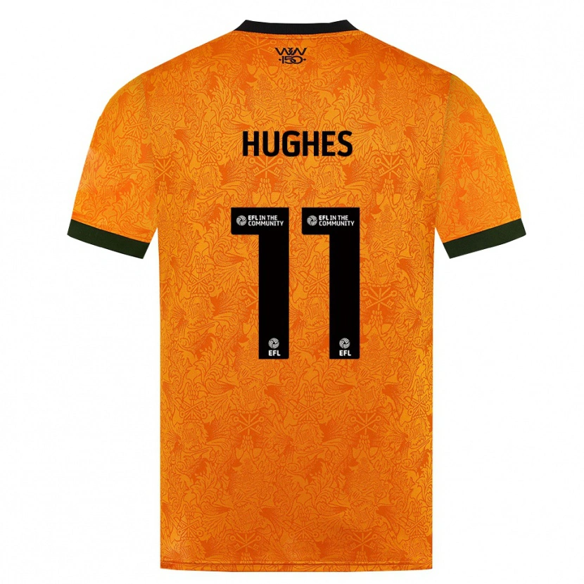 Danxen Dames Amber Hughes #11 Oranje Zwart Thuisshirt Thuistenue 2026/27 T-Shirt België
