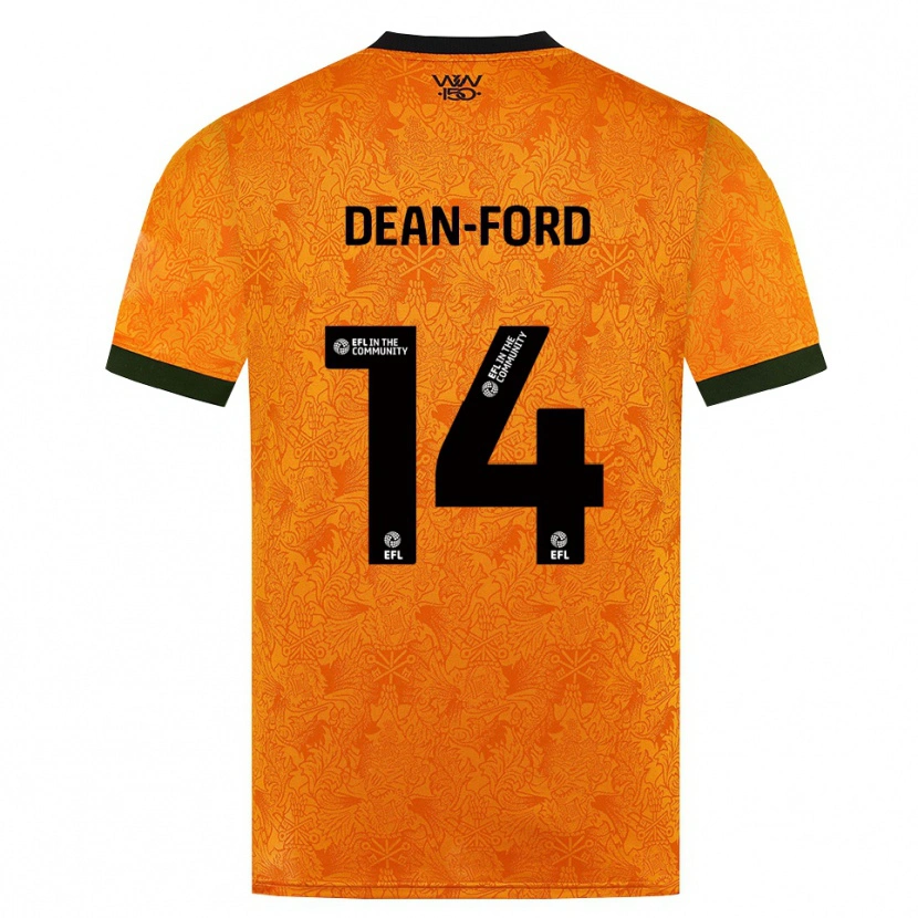 Danxen Dames Jacob Dean-Ford #14 Oranje Zwart Thuisshirt Thuistenue 2026/27 T-Shirt België