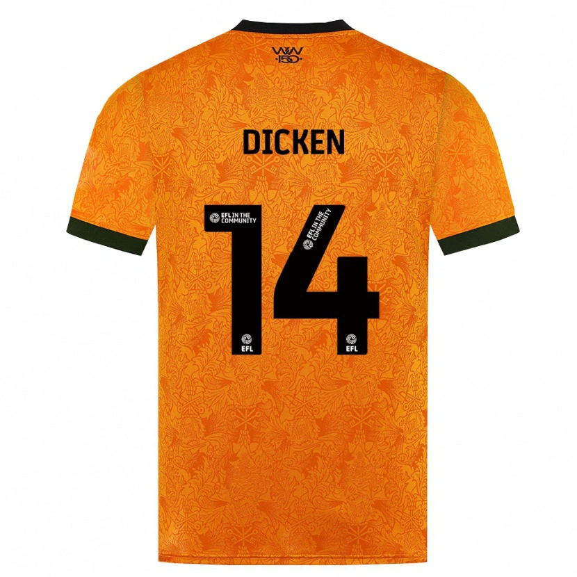 Danxen Dames Amy Dicken #14 Oranje Zwart Thuisshirt Thuistenue 2026/27 T-Shirt België