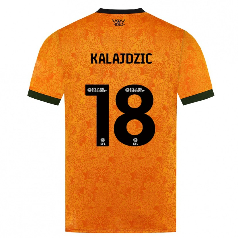 Danxen Dames Sasa Kalajdzic #18 Oranje Zwart Thuisshirt Thuistenue 2026/27 T-Shirt België