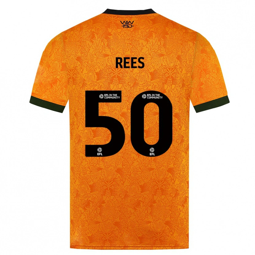 Danxen Dames Mason Rees #50 Oranje Zwart Thuisshirt Thuistenue 2026/27 T-Shirt België