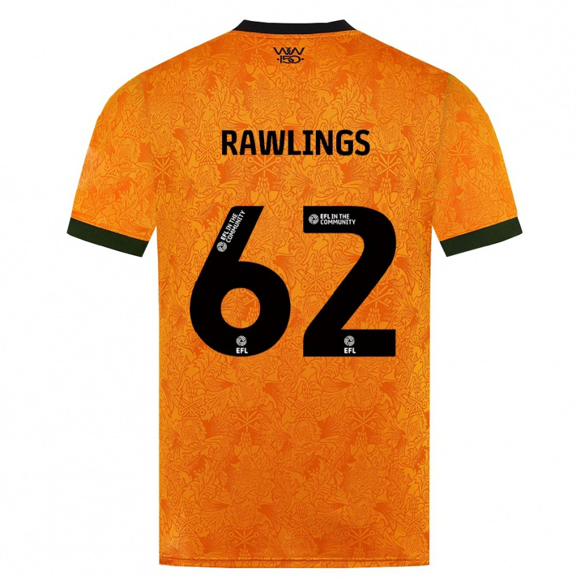 Danxen Dames Luke Rawlings #62 Oranje Zwart Thuisshirt Thuistenue 2026/27 T-Shirt België