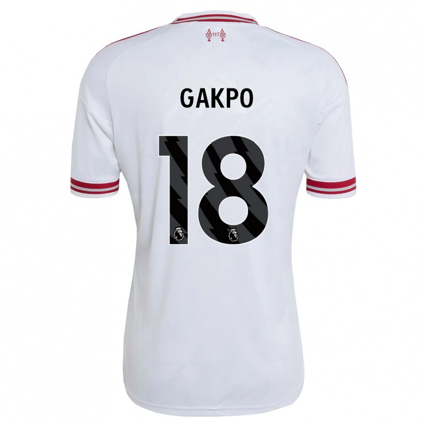 Danxen Dames Cody Gakpo #18 Rood Wit Uitshirt Uittenue 2026/27 T-Shirt België