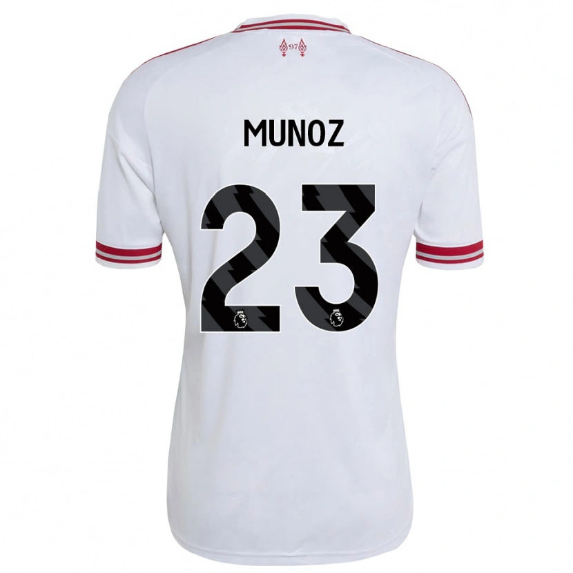 Danxen Dames Víctor Muñoz #23 Rood Wit Uitshirt Uittenue 2026/27 T-Shirt België