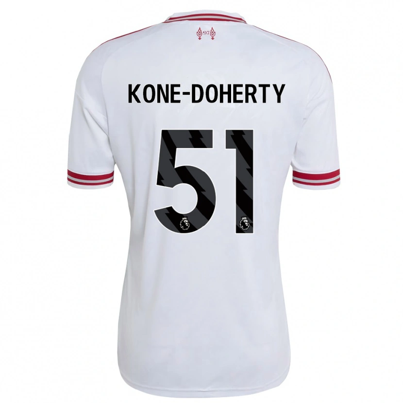 Danxen Dames Trent Kone-Doherty #51 Rood Wit Uitshirt Uittenue 2026/27 T-Shirt België
