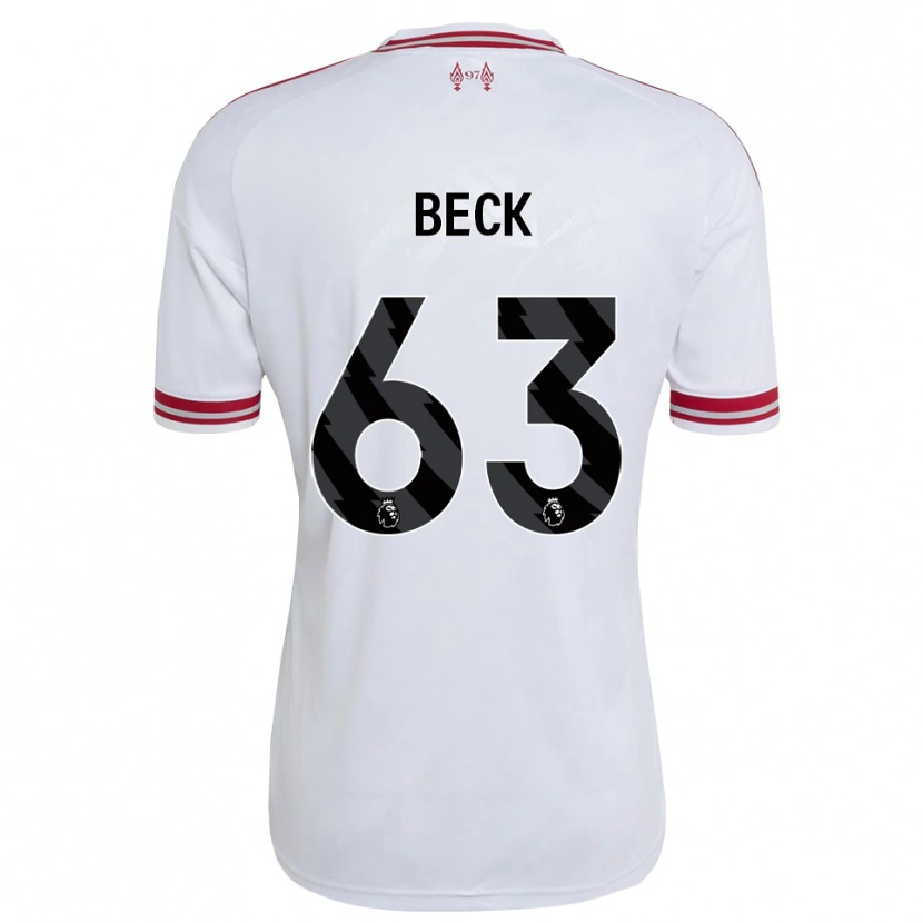 Danxen Dames Owen Beck #63 Rood Wit Uitshirt Uittenue 2026/27 T-Shirt België