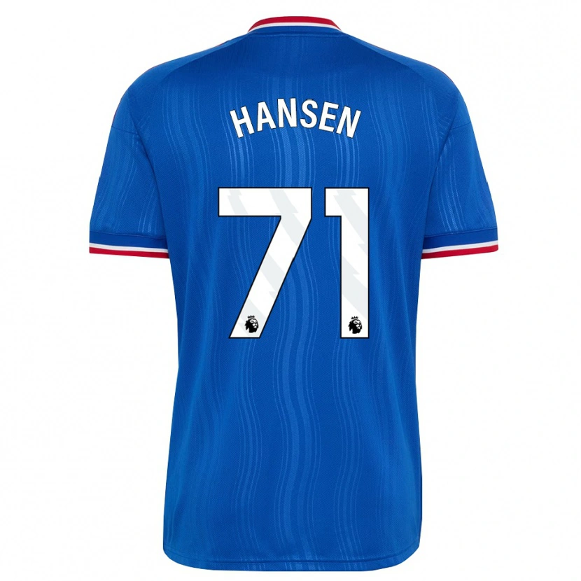 Danxen Dames Isak Hansen-Aaroen #71 Blauw Wit Rood Uitshirt Uittenue 2026/27 T-Shirt België