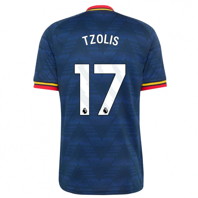 Danxen Dames Christos Tzolis #17 Middernachtblauw Geel Rood Uitshirt Uittenue 2026/27 T-Shirt België