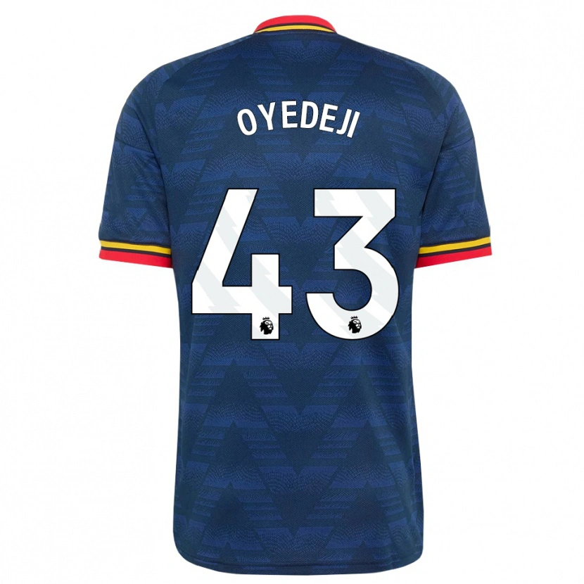 Danxen Dames Nathan Butler Oyedeji #43 Middernachtblauw Geel Rood Uitshirt Uittenue 2026/27 T-Shirt België