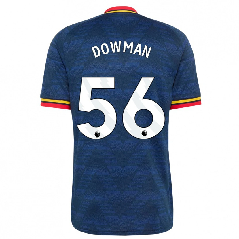 Danxen Dames Max Dowman #56 Middernachtblauw Geel Rood Uitshirt Uittenue 2026/27 T-Shirt België
