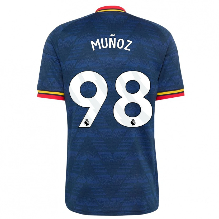 Danxen Dames Luis Muñoz #98 Middernachtblauw Geel Rood Uitshirt Uittenue 2026/27 T-Shirt België