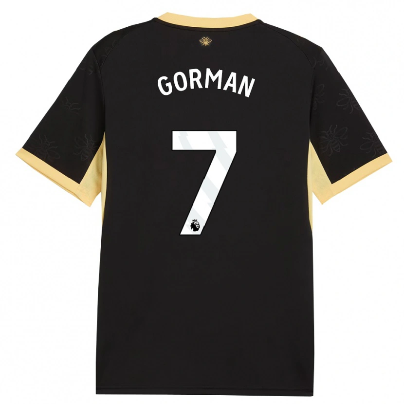 Danxen Dames Finlay Gorman #7 Zwart Geel Uitshirt Uittenue 2026/27 T-Shirt België