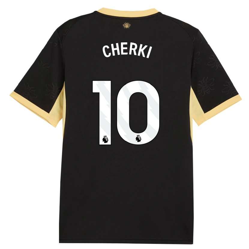 Danxen Dames Rayan Cherki #10 Zwart Geel Uitshirt Uittenue 2026/27 T-Shirt België