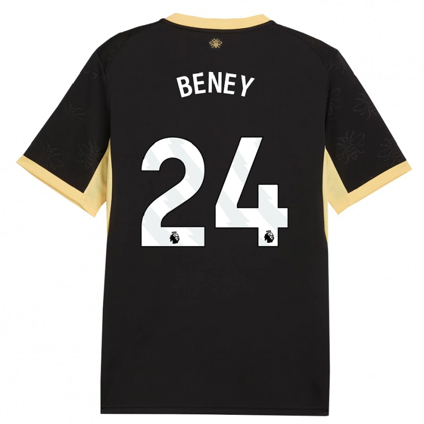 Danxen Dames Iman Beney #24 Zwart Geel Uitshirt Uittenue 2026/27 T-Shirt België