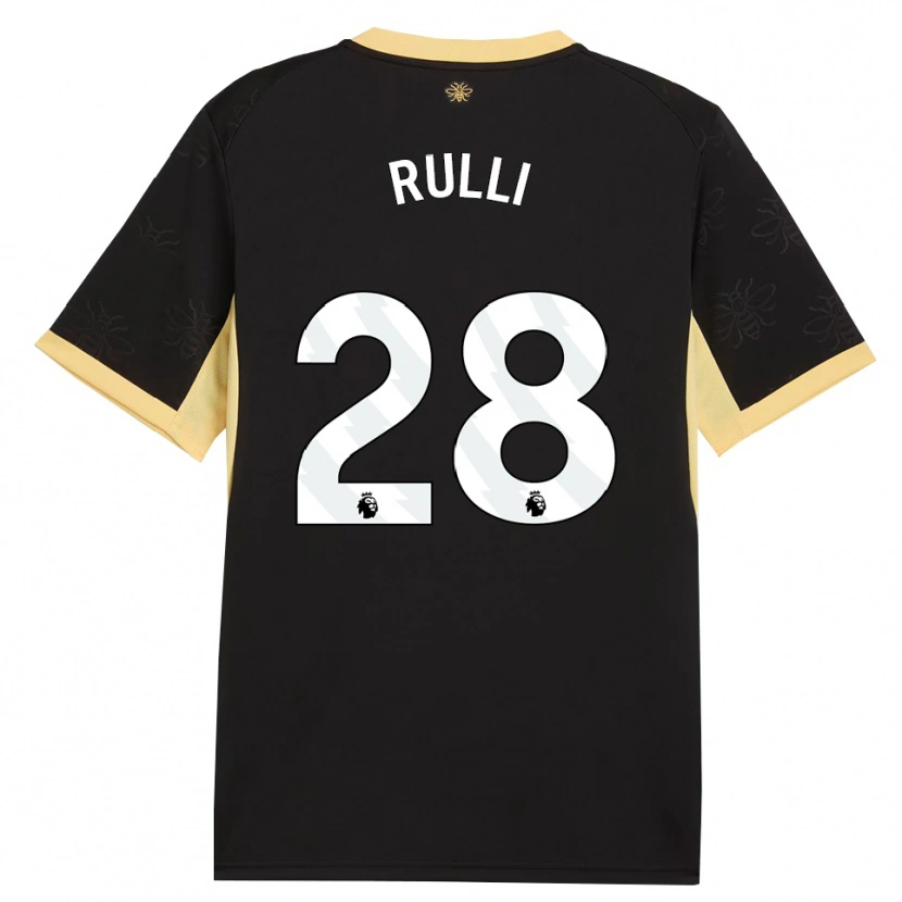 Danxen Dames Gerónimo Rulli #28 Zwart Geel Uitshirt Uittenue 2026/27 T-Shirt België
