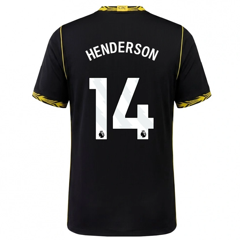 Danxen Dames Jordan Henderson #14 Zwart Geel Uitshirt Uittenue 2026/27 T-Shirt België