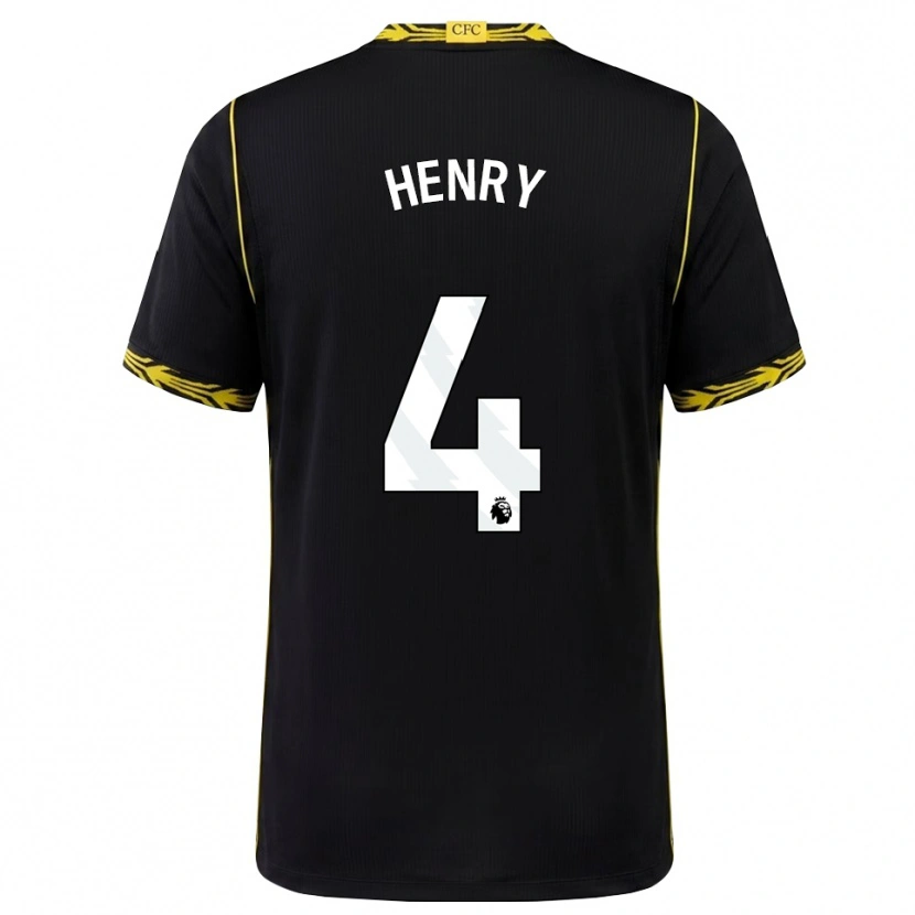 Danxen Dames Josh Henry #4 Zwart Geel Uitshirt Uittenue 2026/27 T-Shirt België