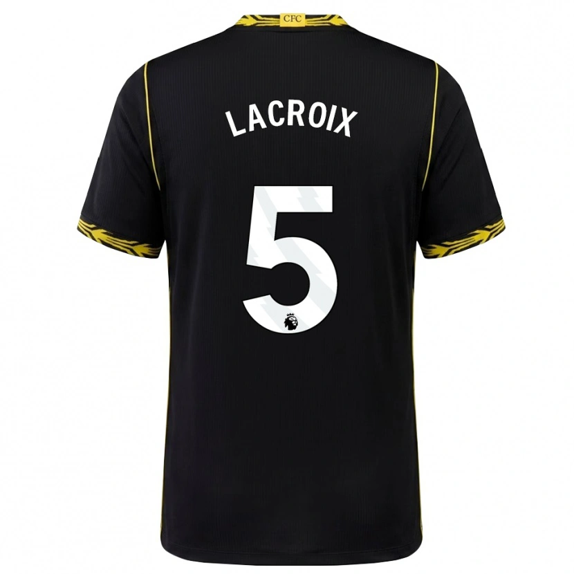 Danxen Dames Maxence Lacroix #5 Zwart Geel Uitshirt Uittenue 2026/27 T-Shirt België