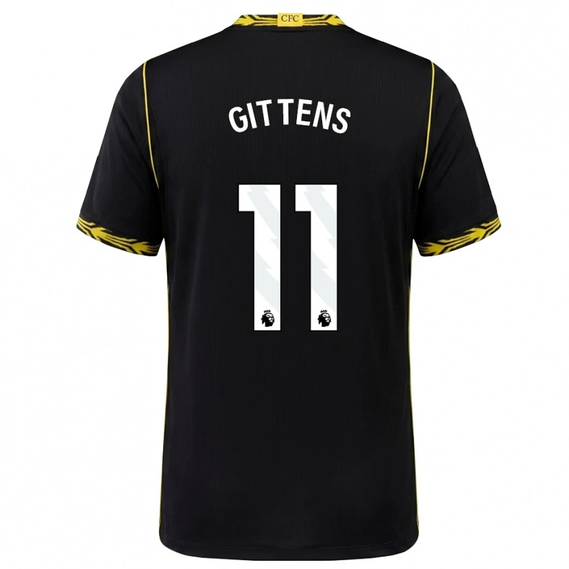 Danxen Dames Jamie Gittens #11 Zwart Geel Uitshirt Uittenue 2026/27 T-Shirt België
