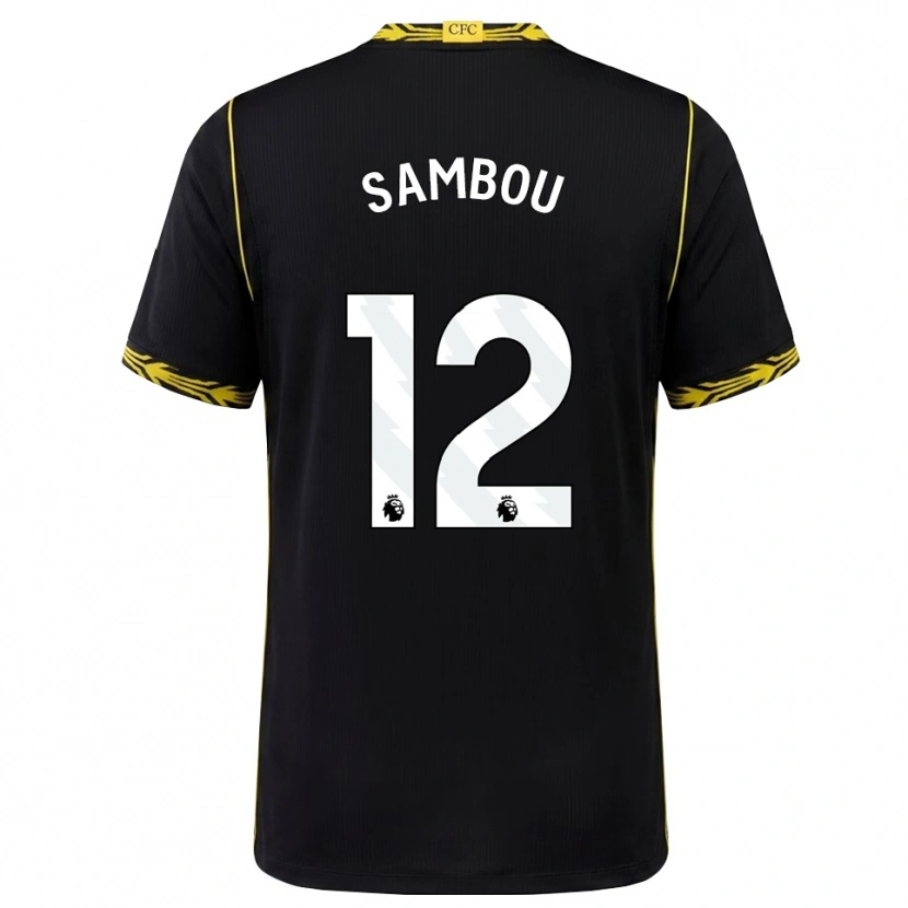 Danxen Dames Gabriel Sambou #12 Zwart Geel Uitshirt Uittenue 2026/27 T-Shirt België