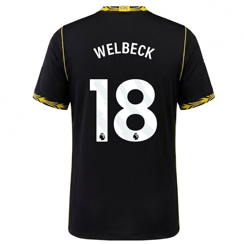 Danxen Dames Danny Welbeck #18 Zwart Geel Uitshirt Uittenue 2026/27 T-Shirt België